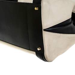 Pre Owned Chloe Black/Beige Leather Alison Satchel