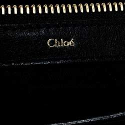 Pre Owned Chloe Black/Beige Leather Alison Satchel