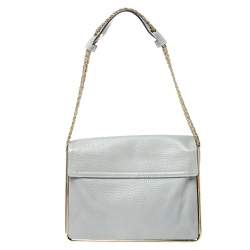 Pre Owned Chloe Pale Blue Leather Medium Sally Flap Shoulder Bag