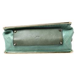 Pre Owned Chloe Bicolor Python and Leather Medium Sally Shoulder Bag
