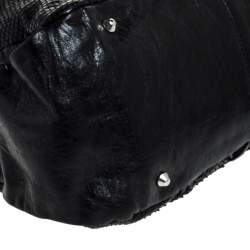 Pre Owned Chloe Black Python Large Heloise Satchel