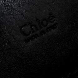 Pre Owned Chloe Black Python Large Heloise Satchel