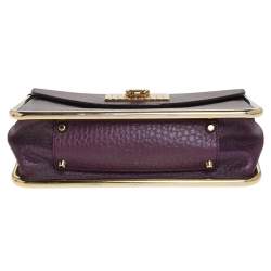 Pre Owned Chloe Purple Leather Small Sally Shoulder Bag