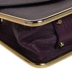 Pre Owned Chloe Purple Leather Small Sally Shoulder Bag