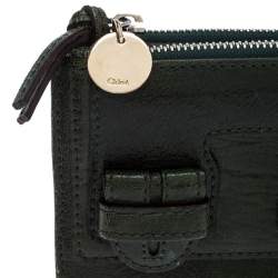 Pre Owned Chloe Green Leather Bifold Wallet
