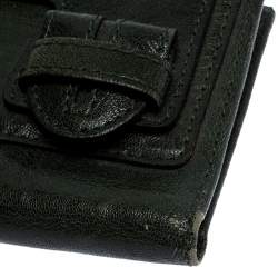 Pre Owned Chloe Green Leather Bifold Wallet