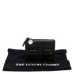 Pre Owned Chloe Green Leather Bifold Wallet