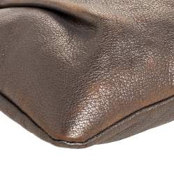 Pre Owned Chloe Metallic Silver Leather Nicosi Pouch