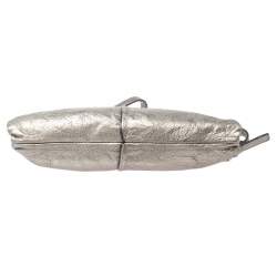 Pre Owned Chloe Metallic Gold Leather Padlock Chain Clutch