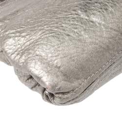 Pre Owned Chloe Metallic Gold Leather Padlock Chain Clutch