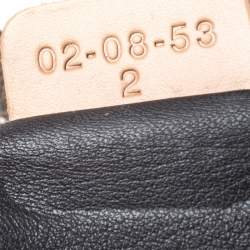 Pre Owned Chloe Metallic Gold Leather Padlock Chain Clutch