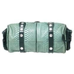 Pre Owned Chloe Green Python and Leather Silverado Satchel