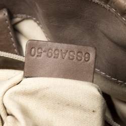 Pre Owned Chloe Light Brown Python and Leather Silverado Satchel