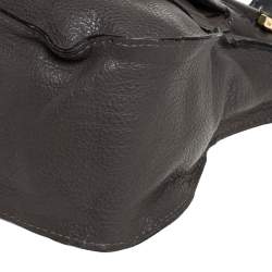 Pre Owned حقيبة ساتشل كلوي مارسيه جلد بنية داكنة متوسطة