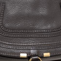 Pre Owned حقيبة ساتشل كلوي مارسيه جلد بنية داكنة متوسطة