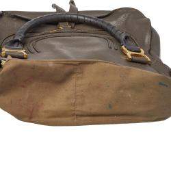 Pre Owned حقيبة ساتشل كلوي مارسيه جلد بنية داكنة متوسطة