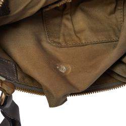 Pre Owned حقيبة ساتشل كلوي مارسيه جلد بنية داكنة متوسطة