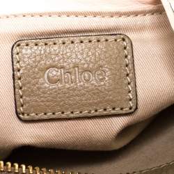 مملوكة مسبقًا حقيبة كتف كلوي باراتي جلد بيج صغيرة