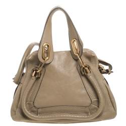 مملوكة مسبقًا حقيبة كتف كلوي باراتي جلد بيج صغيرة