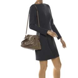 مملوكة مسبقًا حقيبة كتف كلوي باراتي جلد بيج صغيرة