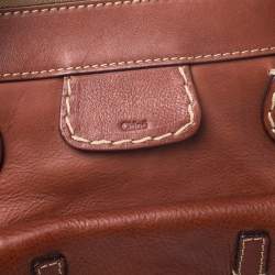 Pre Owned Chloe Brown Leather Edith Bag