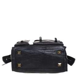 Pre Owned Chloe Midnight Blue Leather Front Pocket Tote