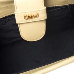 Pre Owned Chloe Yellow Leather Double Handle Satchel