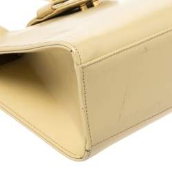 Pre Owned Chloe Yellow Leather Double Handle Satchel