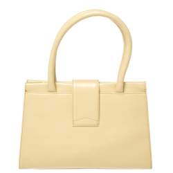 Pre Owned Chloe Yellow Leather Double Handle Satchel
