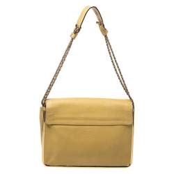 Pre Owned Chloe Yellow Leather Medium Sally Shoulder Bag