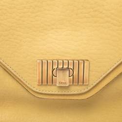 Pre Owned Chloe Yellow Leather Medium Sally Shoulder Bag