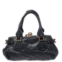 Pre Owned Chloe Black Leather Paddington Satchel