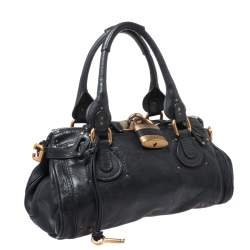 Pre Owned Chloe Black Leather Paddington Satchel