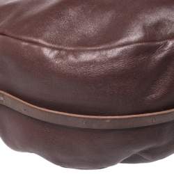 Chloe Dark Brown Leather Crescent Hobo