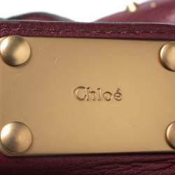 Pre Owned Chloe Burgundy Leather Medium Paddington Satchel