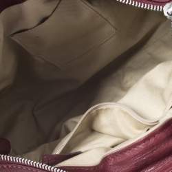 Pre Owned Chloe Burgundy Leather Medium Paddington Satchel