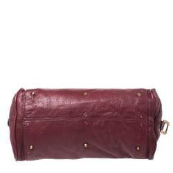 Pre Owned Chloe Burgundy Leather Medium Paddington Satchel