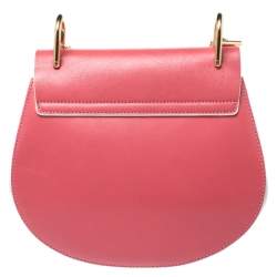 Pre Owned Chloe Amaranth Red/Grey Leather Medium Drew Shoulder Bag