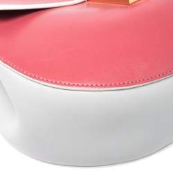 Pre Owned Chloe Amaranth Red/Grey Leather Medium Drew Shoulder Bag