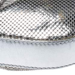 مملوكة مسبقًا حقيبة هوبو كلوي شاينمايل جلد و شبكة معدن فضي