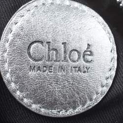 مملوكة مسبقًا حقيبة هوبو كلوي شاينمايل جلد و شبكة معدن فضي