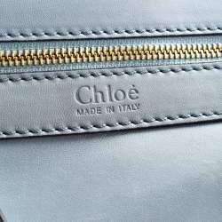Pre Owned Chloe Green Crocodile Embossed Freja Origami Clutch