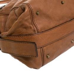 Pre Owned Chloe Brown Leather Large Paddington Shoulder Bag
