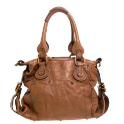 Pre Owned Chloe Brown Leather Large Paddington Shoulder Bag