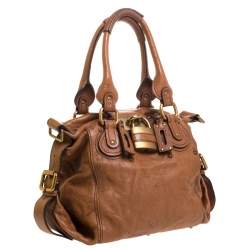 Pre Owned Chloe Brown Leather Large Paddington Shoulder Bag