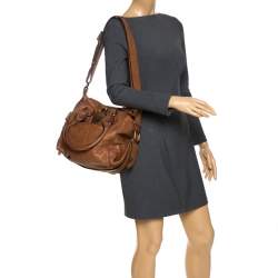 Pre Owned Chloe Brown Leather Large Paddington Shoulder Bag