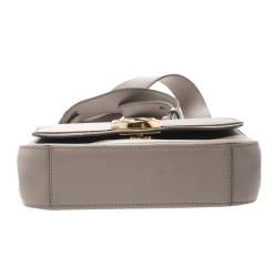 Pre Owned  Chloe Motty Grey Leather C Double Bag