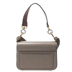 Pre Owned  Chloe Motty Grey Leather C Double Bag