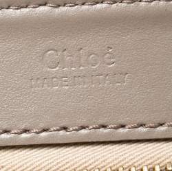 Pre Owned  Chloe Motty Grey Leather C Double Bag
