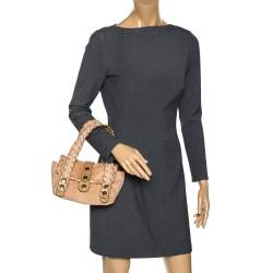 Pre Owned Chloe Beige Python Mini Silverado Satchel